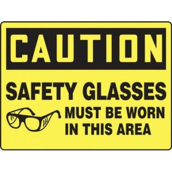 Accuform OSHA CAUTION SAFETY SIGN EYE AND MPPE940XP MPPE940XP - main